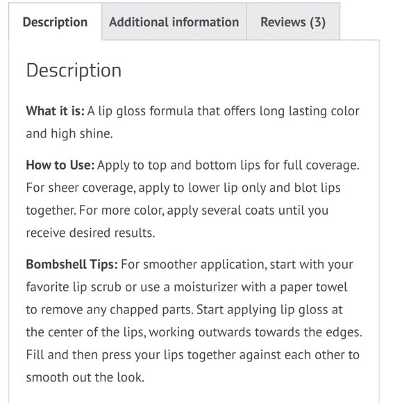 🟠 4 for $25 🟠 BE A BOMBSHELL LIP GLOSS - Picture 3 of 7